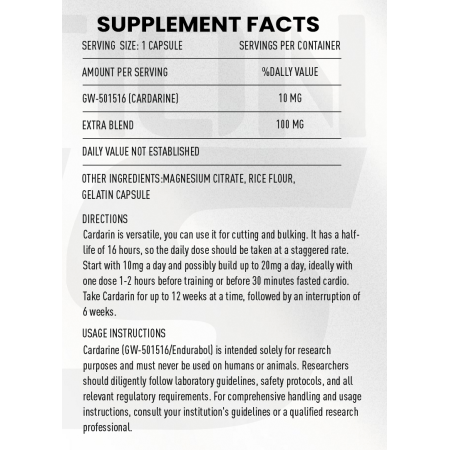 Cardarine GW-50116 Zeus Nutrition  60 Kapsül